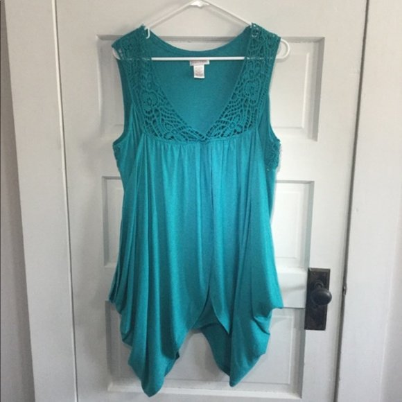 Monroe & Main Tops - 🛒MONROE & MAIN, Teal  Size 1X